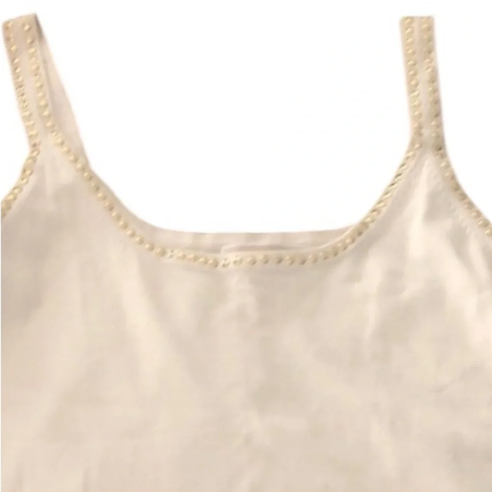 Micheal Kors  XL Ivory knit top sleeveless top Gold Studded super soft